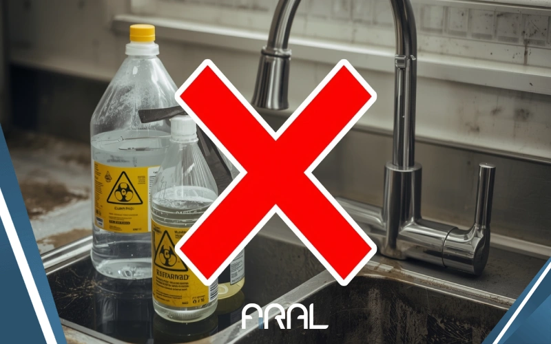 استفاده نادرست از مواد شیمیایی قوی برای تمیز کردن شیرآلات